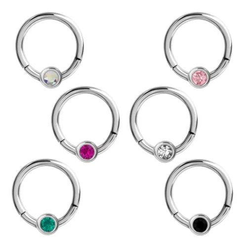 Septum Clicker cristallo in acciaio
