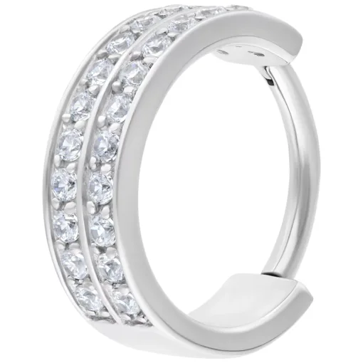 Double Jewelled Hinged Ring