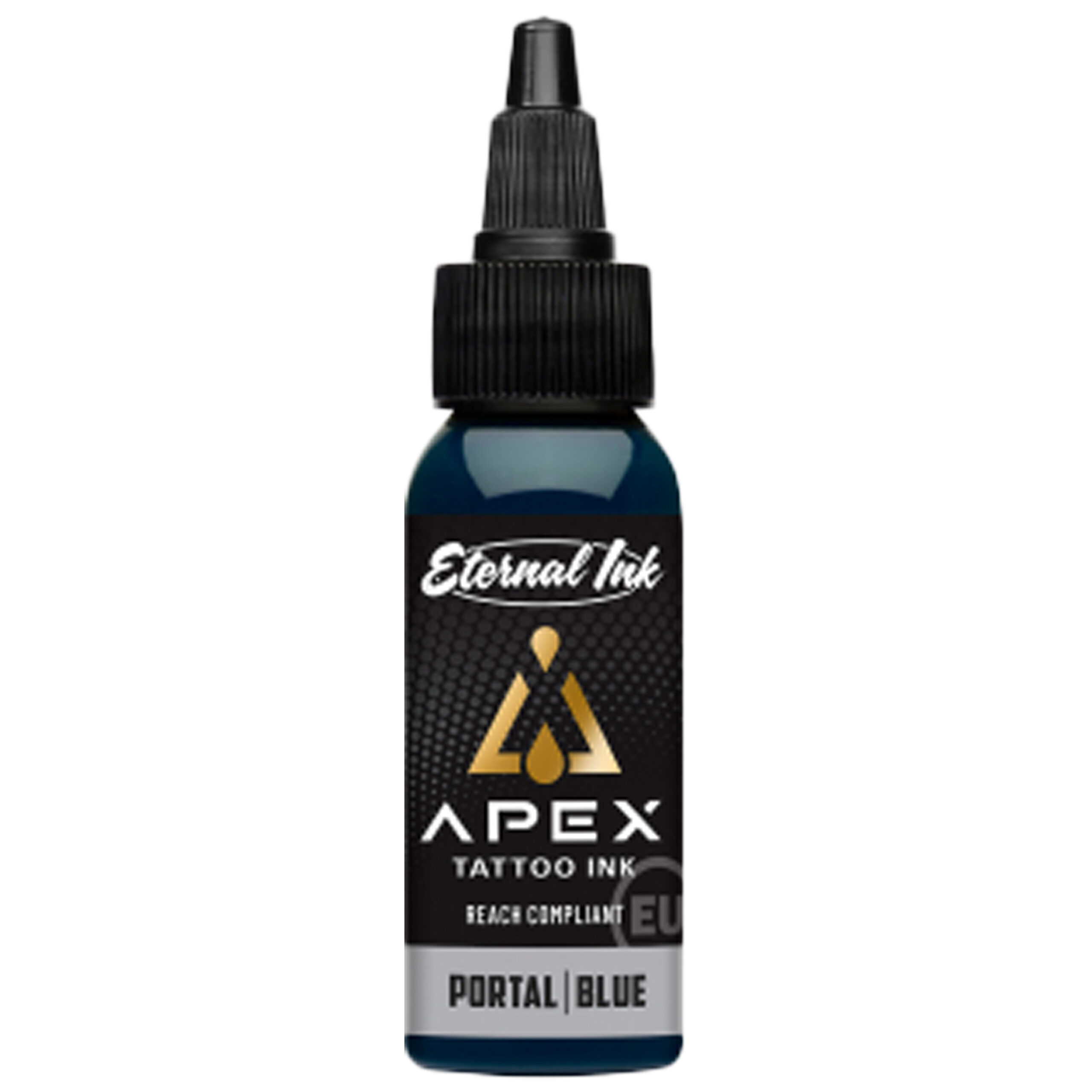 Eternal Ink Portal Blue 30 ml Tattoofarbe Flasche Eternal Ink Tattoofarbe Portal Blue, 30 ml, auf weißem Hintergrund