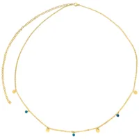 Doublerow catene da pancia oro di Wildcat Catena da pancia doppia in oro con piccoli ciondoli su sfondo bianco