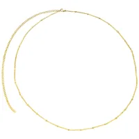 Doppia catena dorata per il ventre Catene per il ventre a due file in oro su sfondo bianco