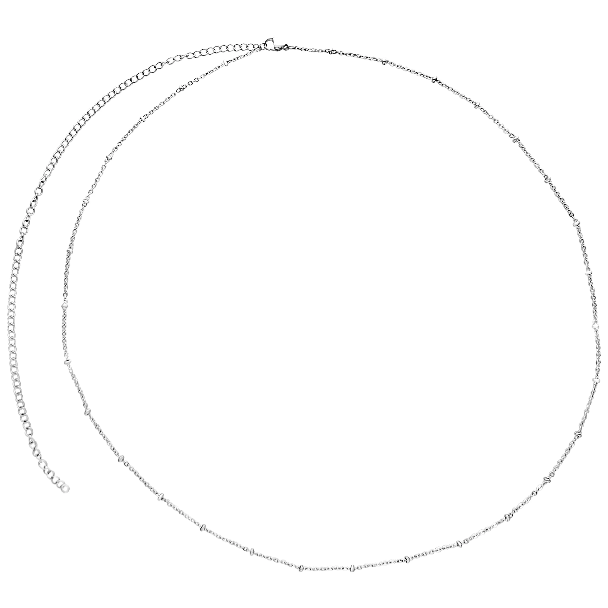 Catene Doublerow argento su sfondo bianco