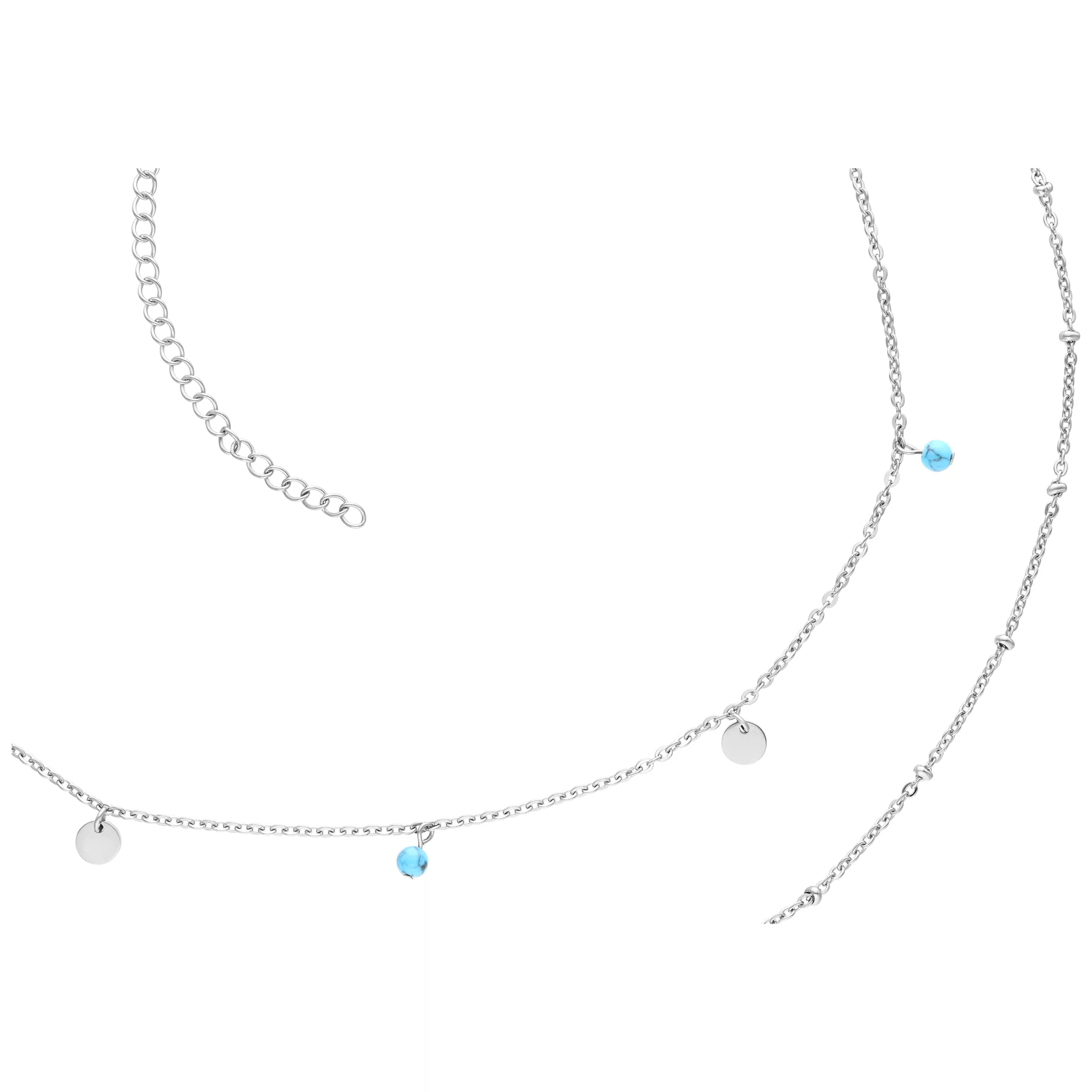 Doppia catenina da pancia in argento chirurgico 316L con ciondoli