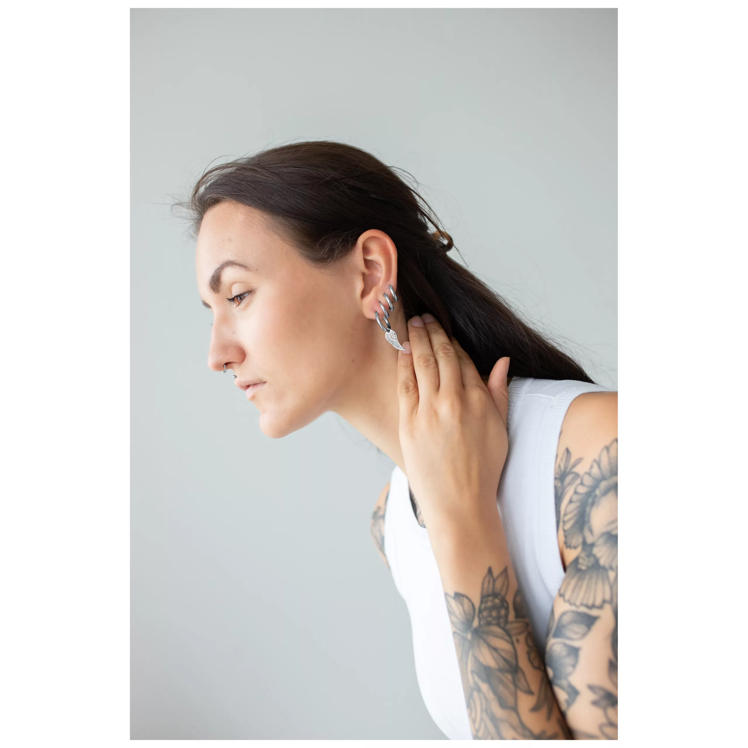 Little Angel Wing Hoops Little Angel Wing Hoops