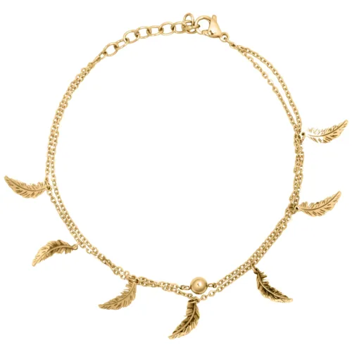 Feathers Multilayer Ankle Chain