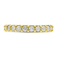 14k Hinged Row of Diamonds Ring