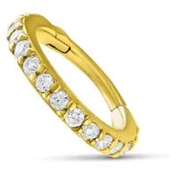 14k Hinged Row of Diamonds Ring