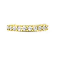 14k Hinged Row Crystal Ring