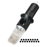 Cheyenne Magnum Testine per Aghi 10 pz Testina nera Cheyenne Magnum su sfondo bianco