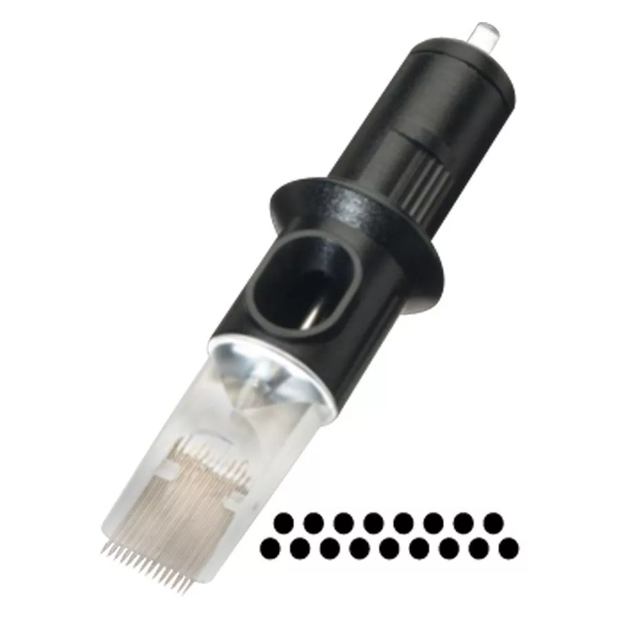 Cheyenne Magnum Testine per Aghi 10 pz Testina nera Cheyenne Magnum su sfondo bianco