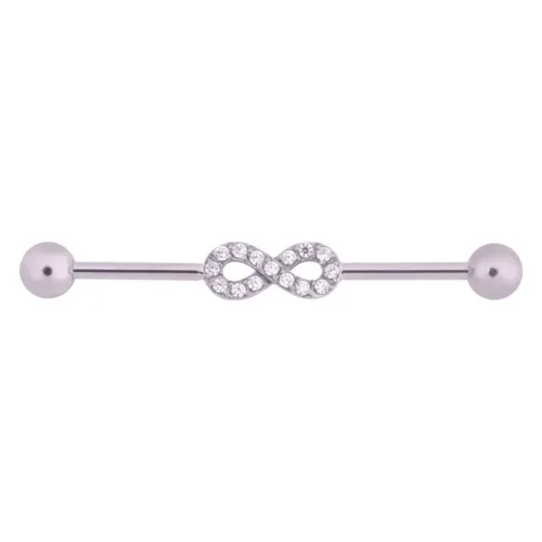 Crystal Infinity Industrial Barbell