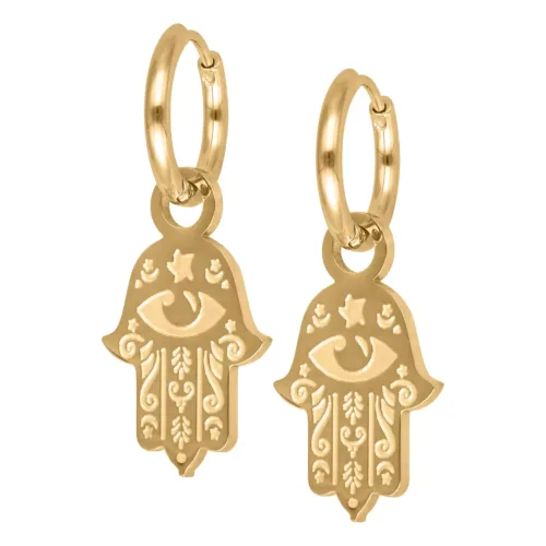 Little Hamsa Hand Hoops