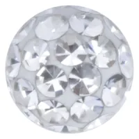 Kristallklarer Piercingaufsatz 1,6 mm Runder Piercingaufsatz aus Chirurgenstahl mit klaren Kristallen