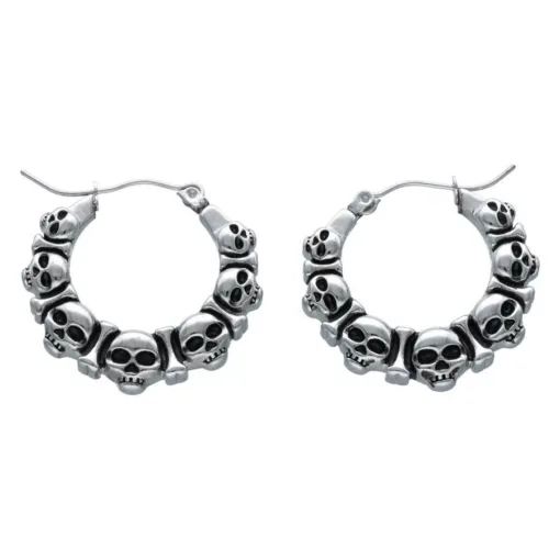 Skulls Earrings Silver