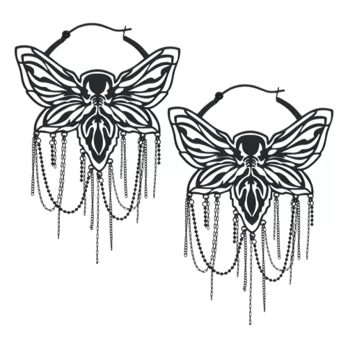 Moth Chain Hoops 