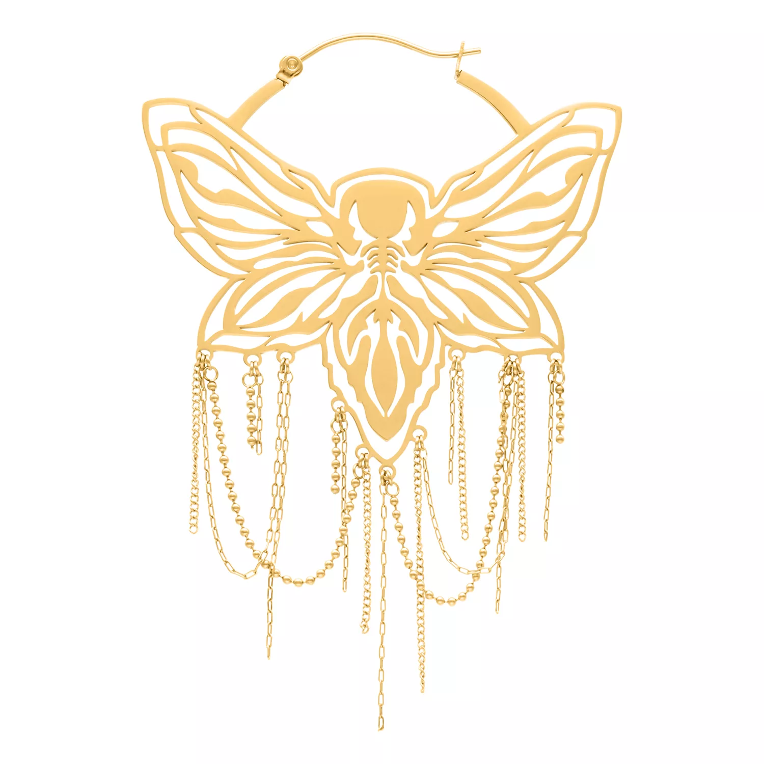 Moth Chain Hoops Moth Chain Hoops