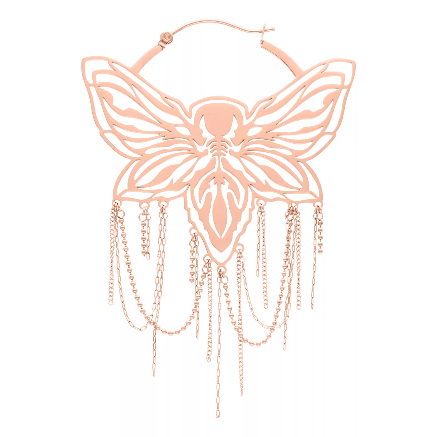 Moth Chain Hoops Moth Chain Hoops