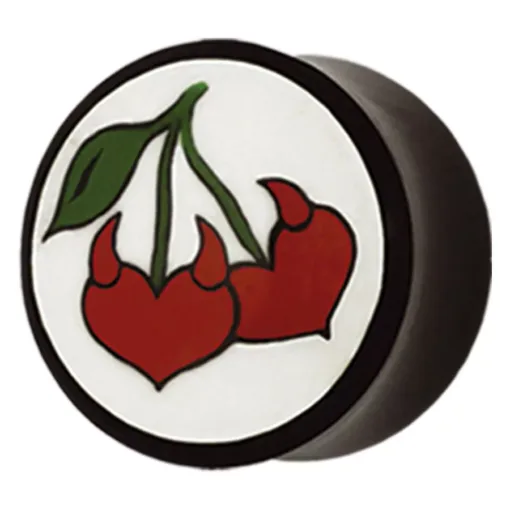 Buffalo Horn Cherry Devil Hearts Plug