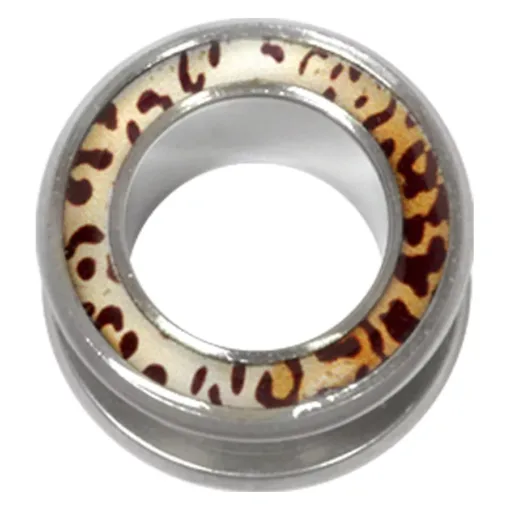 Steel Basicline® Halo Flesh Tunnel Leopard