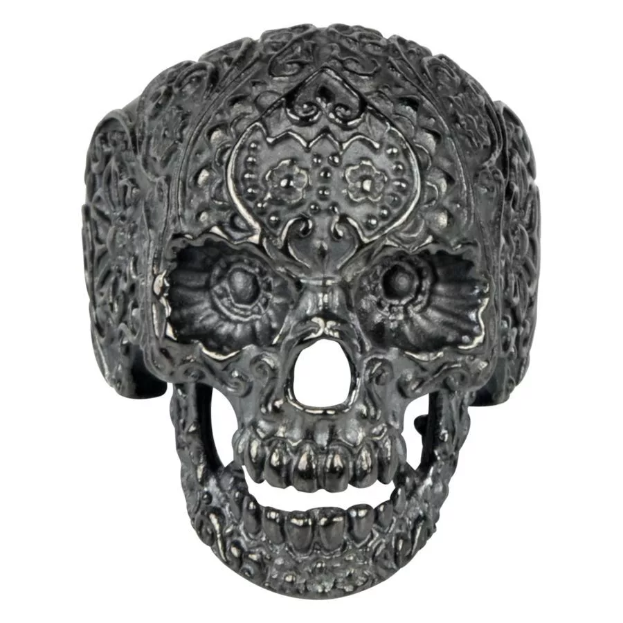 Tattooed Skull Ring