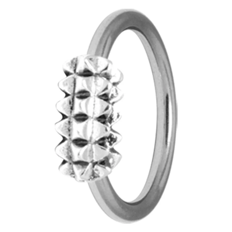 Ball Closure Ring 02 Silver Studs Ball Closure Ring