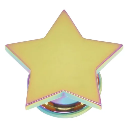 Steel Basicline® Screw Front Fleshtunnel Rainbow Star