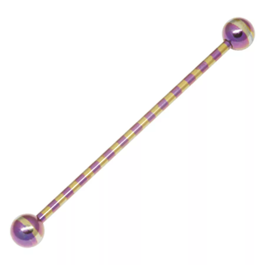 Steel Basicline® Venetian Striped Barbell Pink & Yellow