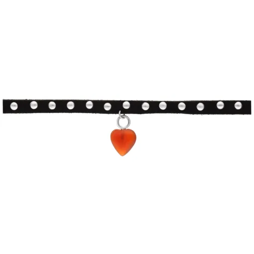 Red Heart Studded Choker