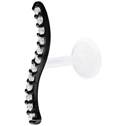 Labret Push-Fit Long Crystal Line