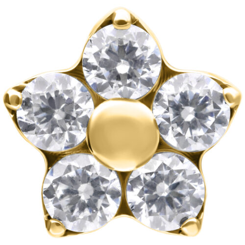 Push Fit Multi Jewelled Flower Attachment - Oro