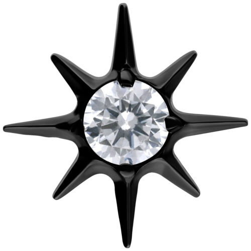 Push Fit Crystal Star Attachment - Nero