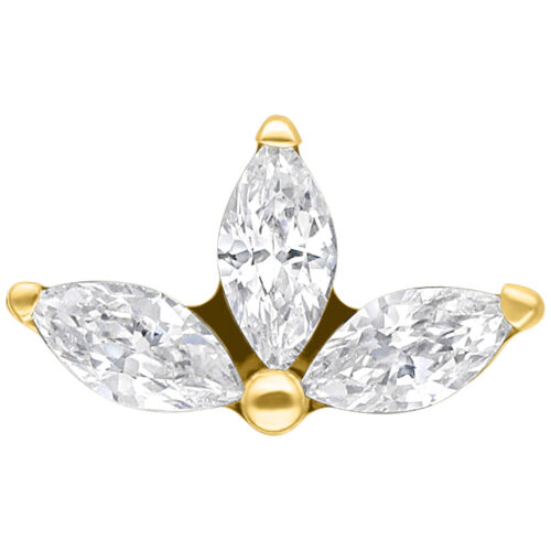 Push Fit Crystal Lotus Attachment - Oro