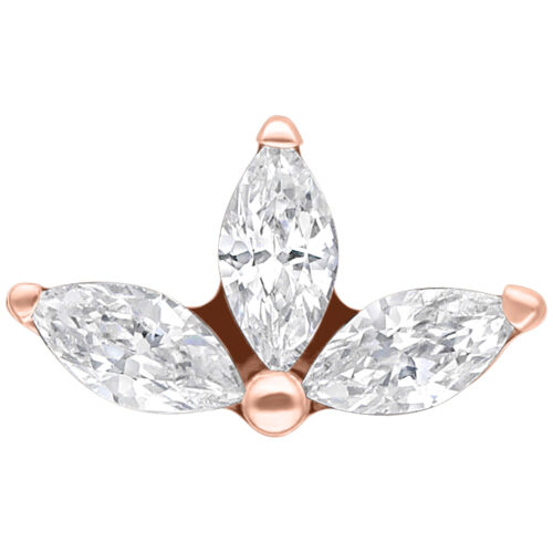 Push Fit Crystal Lotus Attachment - Oro rosa