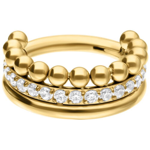 Clicker Triple Bubble Crystal in Titanio