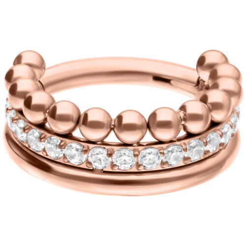 Clicker Triple Bubble Crystal in Titanio