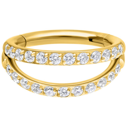 Double Row Crystal Clicker - Oro