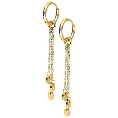 Little Plate Hoops (pair) - Oro