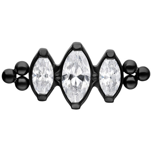 Push Fit Crystal Drop with Bubble Attachment - Nero