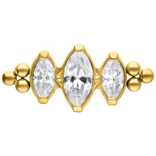Push Fit Crystal Drop with Bubble Attachment - Oro
