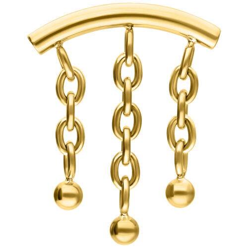 Chain with Bubble Hidden Helix Push Fit Attachment - Oro