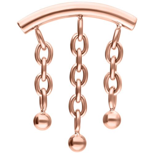 Chain with Bubble Hidden Helix Push Fit Attachment - Oro rosa