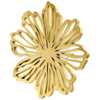 Goldener Ohrstecker in Blumenform aus poliertem Chirurgenstahl