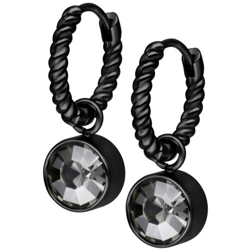 Mini Hoops Twisted con Cristalli
