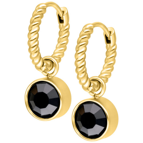 Mini Hoops Twisted con Cristalli