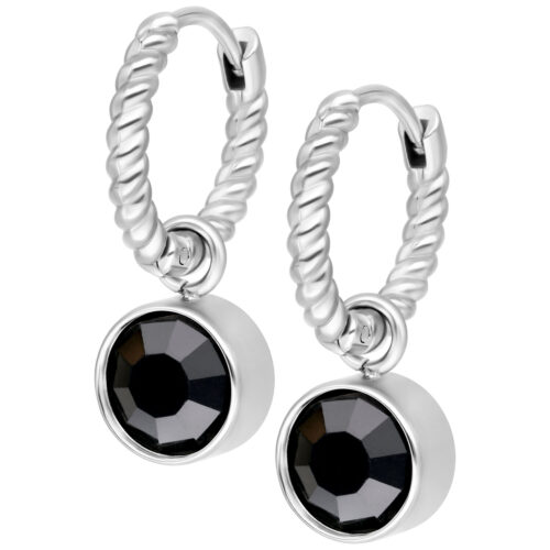 Mini Hoops Twisted con Cristalli