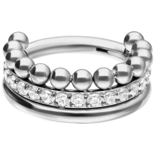 Clicker Triple Bubble Crystal in Titanio