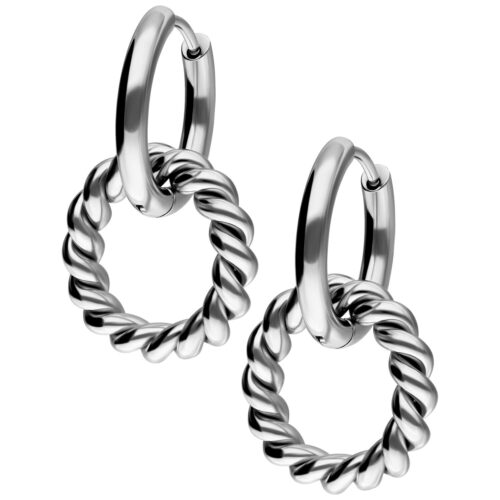 Mini Hoops con Pendente Twisted