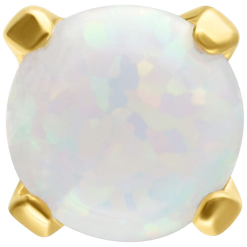 14K Perfect Fit Round Synthetic Opal Attachment