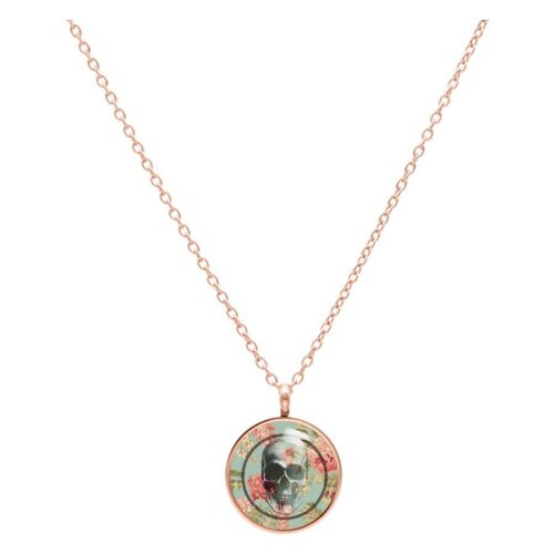Collana Teschio Rose Menta - Oro rosa