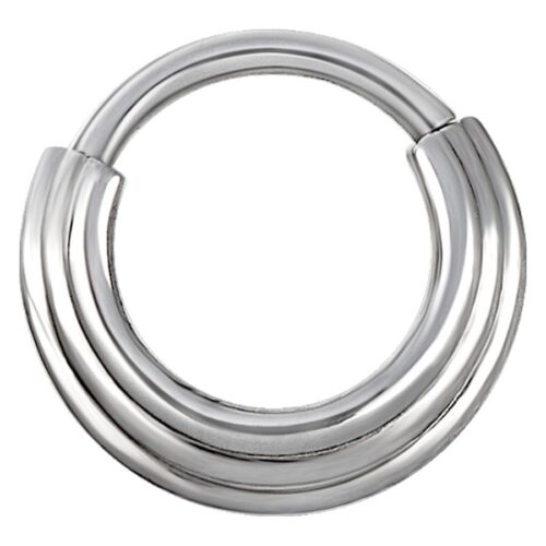 Septum Clicker scanalato in acciaio